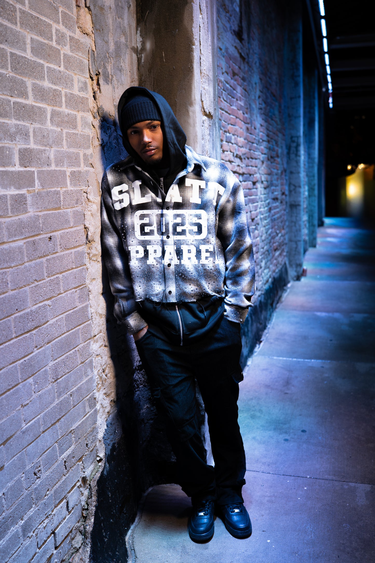 BLACK SUN FADED DISTRESSED RHINESTONE FLANNEL